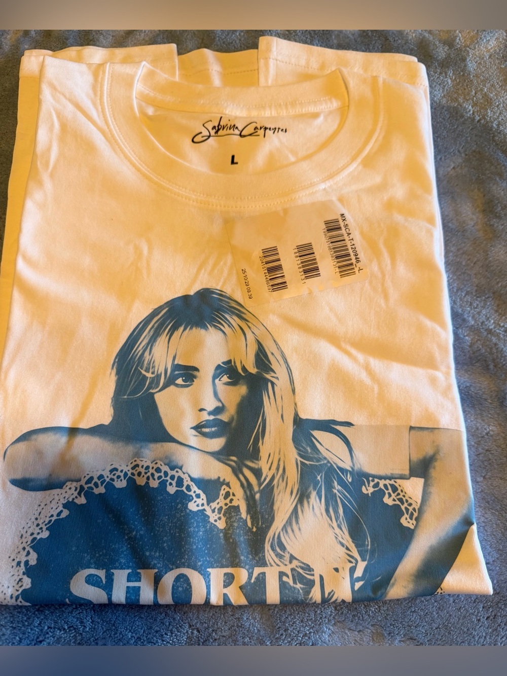 Sabrina Carpenter Short N’ Sweet Concert Tee - Size Large - new in packaging